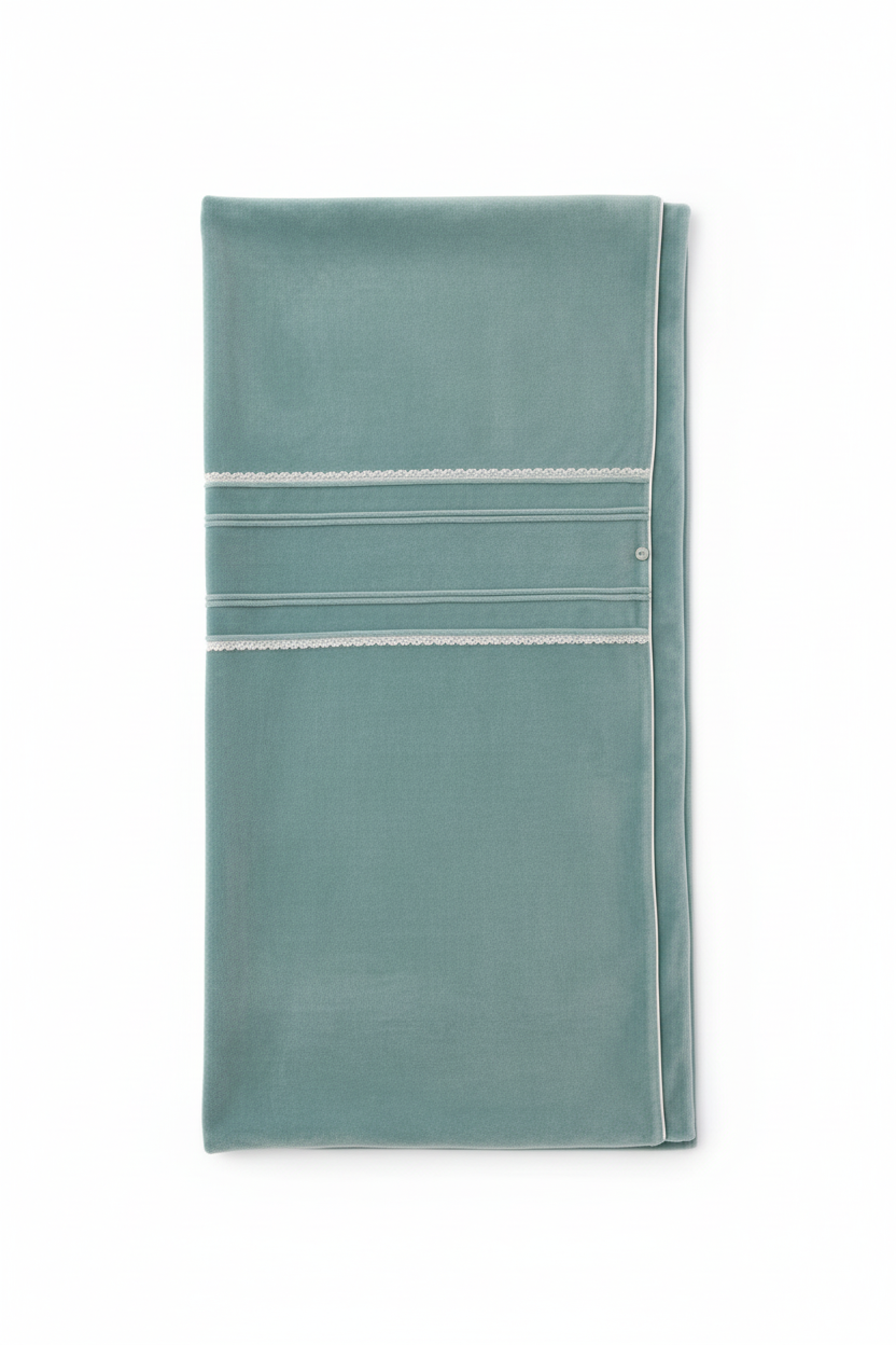 Coperta verde salvia liscia per e-commerce