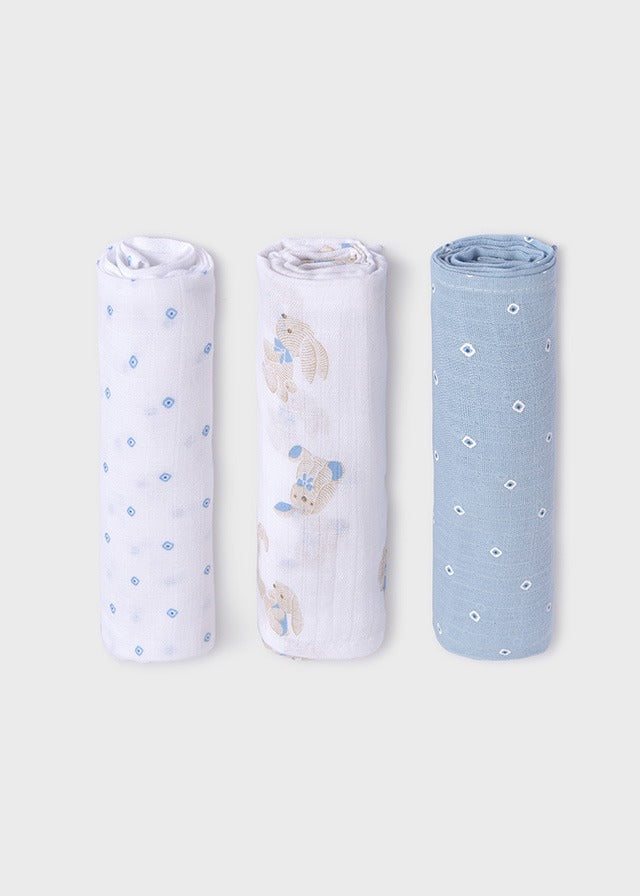 SET 3 GARZE NEONATA CONIGLIETTO