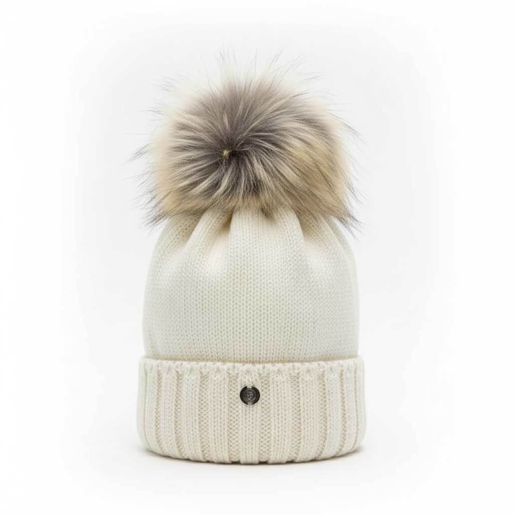 White Beanie White Background